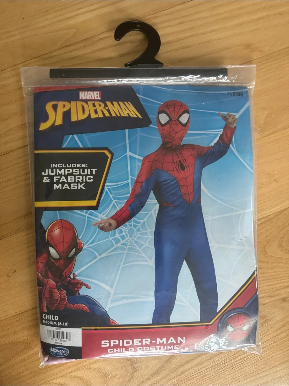 NWT Marvel Spider-Man Child Costume Medium 8-10 Halloween Jumpsuit Mask Boys